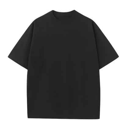 Oversized French Terry Tee – Black